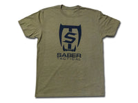 Thumbnail for Saber Tactical Black Logo / Green S/S T-Shirt