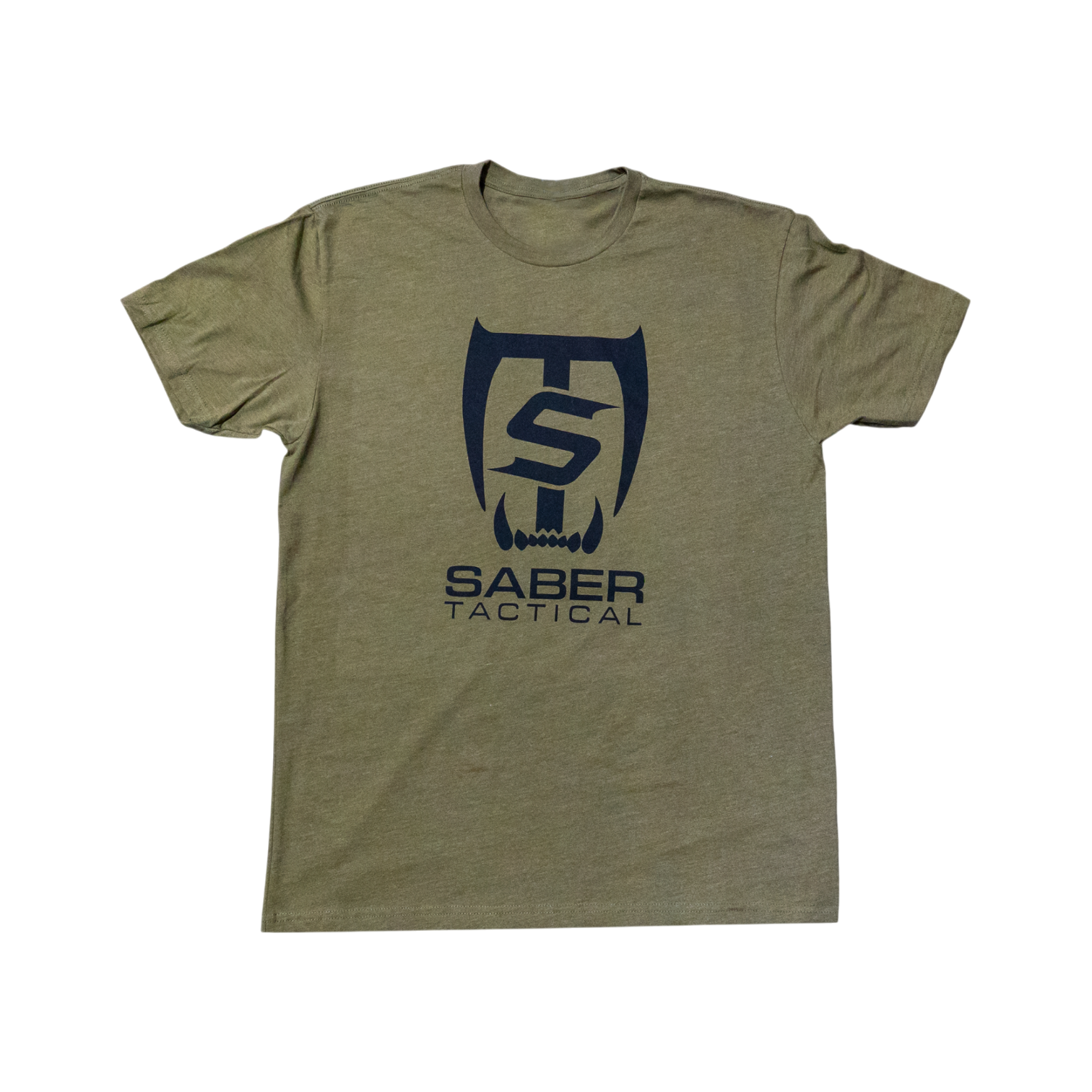 Saber Tactical Black Logo/Green Short-Sleeve T-Shirt